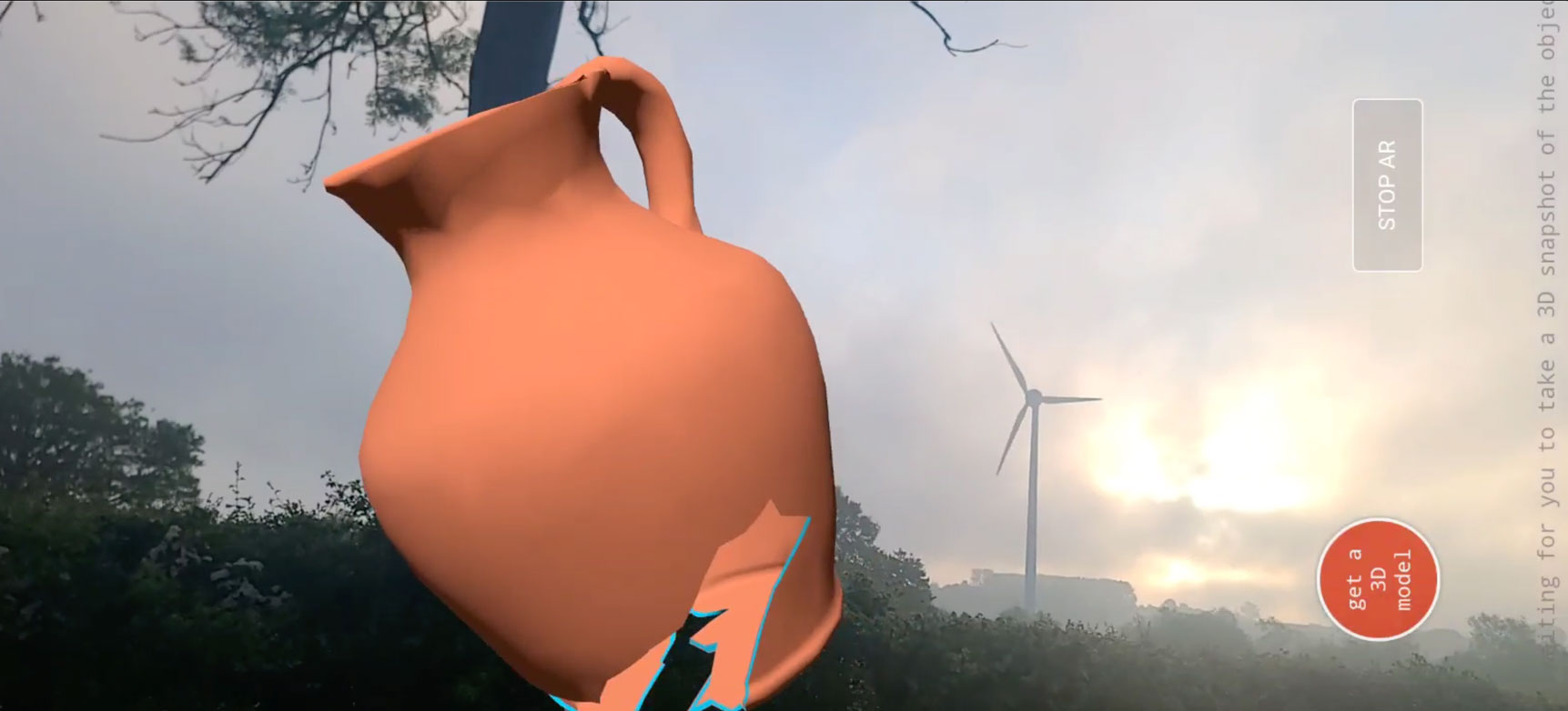 webGl/webXR art installation 'Milkmaid's Pitcher